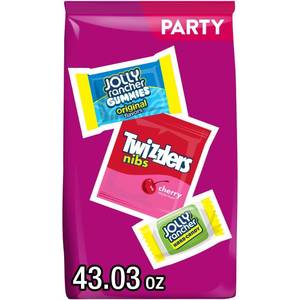 lot 3141 image: Jolly Rancher and Twizzlers Assorted Fruit Flavored Party Bag Candy - 43.03oz BB 2.26