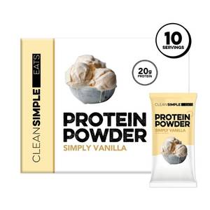 lot 3283 image: Clean Simple Eats Protein Powder Sticks - Simply Vanilla - Whey Protein Isolate - 11.6oz10ct BB 4.27