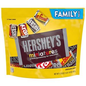 lot 3306 image: Hersheys Miniatures Assorted Milk and Dark Chocolate Candy Bars - 17.6oz BB 2.27