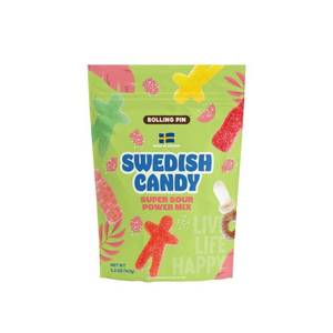 lot 3352 image: Rolling Pin Super Sour Power Gummy Swedish Candy - 5.2oz BB 121126
