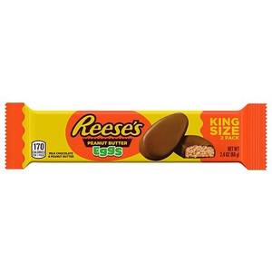 lot 3373 image: 3pk BB 7.2026Reeses Milk Chocolate Peanut Butter Eggs Easter Candy King Size - 2.4oz
