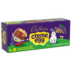 lot 3607 image: 2-packs Cadbury Cr�me Egg Milk Chocolate Easter Candy Basket Stuffers - 4.8oz4ct BB 07.2026