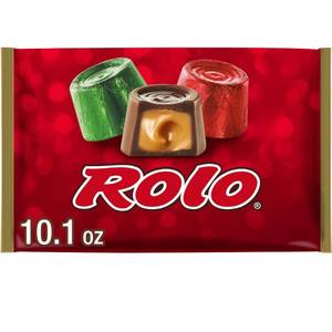 lot 3652 image: Rolo Christmas Chocolate Caramels Candy - 10.1oz BB 8.26