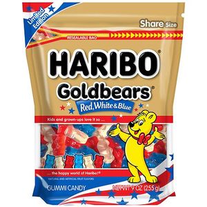 lot 3659 image: HARIBO Goldbears Gummy Candy Red, White and Blue Share Size - 9oz BB 6.27
