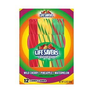 lot 3675 image: Life Savers Christmas Candy Canes - 5.3oz  12ct BB 4.24.28