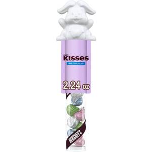 lot 3775 image: 2pk BB 12.2026 HERSHEYS Kisses Milk Chocolate Cane with Bunny Topper Easter Candy - 2.24oz