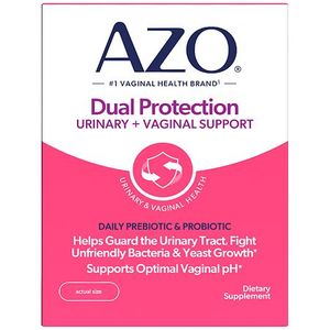 lot 3798 image: AZO Dual Protection Clinically Proven Womens Probiotic for Urinary  Vaginal Support Capsules - 30ct EXP 9.27