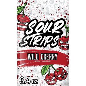 lot 3835 image: 3pk BB 2.2027BB 10.2026BB3.2027Sour Strips Wild Cherry Candy - 3.4oz