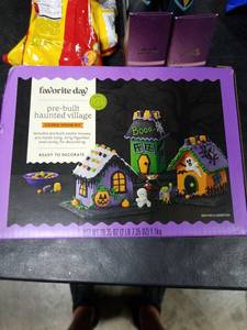 lot 4022 image: Favorite Day Pre-built Haunted Village Cookie House Kit