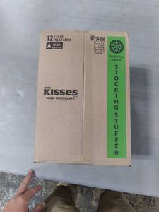 lot 4437 image: Hersheys Kisses Milk Chocolate 12 2.24oz Filled Canes
