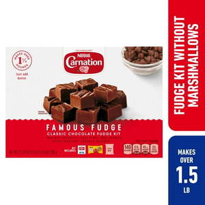 lot 4463 image: CARNATION Famous Fudge Kit Without Marshmellows Baking Mix Powders  27.75 oz Box