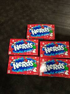 lot 4487 image: 5pk NERDS, FROSTY CANDY, WATER MELON, CHERRY PUNCH