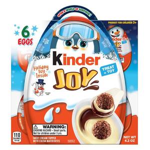 lot 4505 image: 3pk Kinder Joy Christmas Candy Multipack - 4.2oz6ct