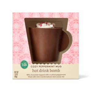 lot 4529 image: 3pk Christmas Peppermint Latte Mug Shaped Hot Cocoa Bomb - 1.6oz - Favorite Day