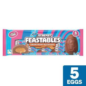 lot 4605 image: 2PK Feastables MrBeast Easter Peanut Butter Cups Pack - 6.17oz5ct