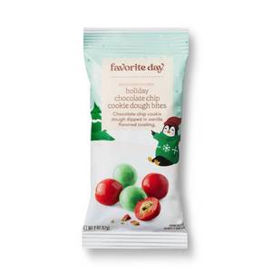 lot 4652 image: 5pk Holiday Chocolate Chip Cookie Dough Bites Stocking Stuffers - 2oz - Favorite Day