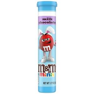 lot 4671 image: 3PK M&Ms Easter Candy Milk Chocolate Minis MegaTube - 1.77oz