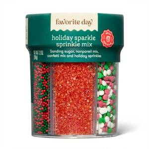 lot 4688 image: 2PK Christmas Decors- 6 Cell Sprinkles - 7.27oz - Favorite Day