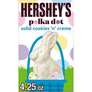 lot 4734 image: 2PK HERSHEYS CookiesNCr�me Polka Dot Bunny Easter Candy Gift Box - 4.25oz