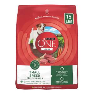 lot 4750 image: Purina ONE SmartBlend Small Breed Natural Lamb Flavor Dry Dog Food - 15lbs