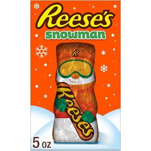lot 4806 image: 2PK Reeses MILK CHOCOLATE PEANUT BUTTER SNOWMAN