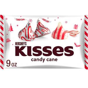 lot 4824 image: 2pk HERSHEYS Kisses Christmas Candy Cane Flavored Candy - 9oz