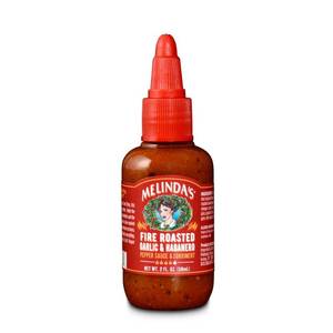 lot 4833 image: 3pk Melindas Fire Roasted Garlic & Habanero Pepper Sauce - 2oz