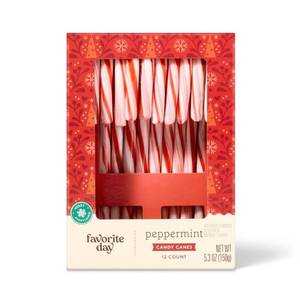 lot 4840 image: 3pk Christmas Peppermint Red & White Candy Canes - 5.3oz12ct - Favorite Day