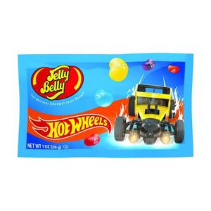 lot 4854 image: 6pk Jelly Belly Easter Candy Hot Wheels Bag - 1oz