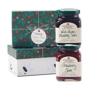 lot 4914 image: Stonewall Kitchen Holiday Classic Jams Collection Gift Set - 2.9lbs2pc