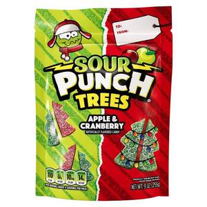 lot 5151 image: Sour Punch Christmas Trees Candy Stocking Stuffers - 9oz