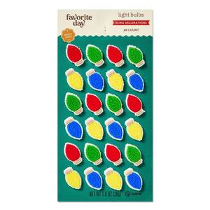 lot 5183 image: Holiday Light Bulbs Icing Decorations - 24ct1.1oz - Favorite Day