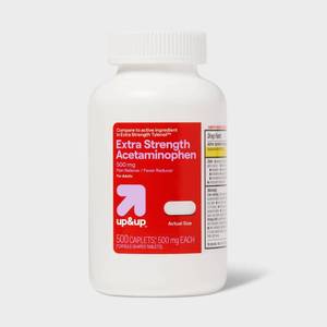 lot 5212 image: Acetaminophen Extra Strength Pain Reliever & Fever Reducer Caplets - 500ct Oral Use, General Pain Relief
