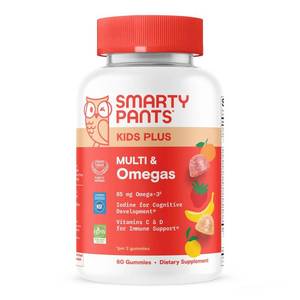 lot 5223 image: SmartyPants Kids Plus Multivitamin & Omegas Gummies with Vitamins C, D3, B12 & Zinc - 60ct EXP 4.14.27