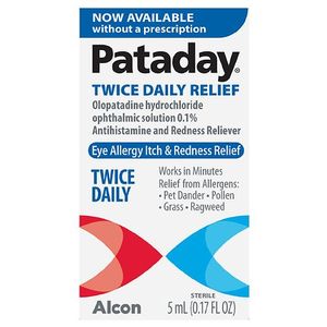 lot 5225 image: 4PK Pataday Twice Daily Allergy Itch and Redness Relief Eye Drops - 0.17 fl oz