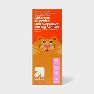 lot 5228 image: Childrens Ibuprofen (NSAID) Oral Suspension Pain Reliever & Fever Reducer Liquid - Bubblegum - 8 fl oz - up&up