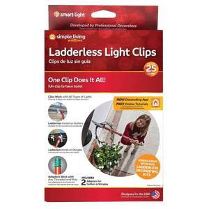 lot 3977 image: Simple Living Solutions 25ct Ladderless Light Clips