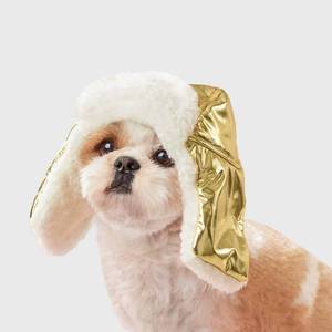 lot 3978 image: Gold Trapper Dog Hat - Boots & Barkley XXSXS
