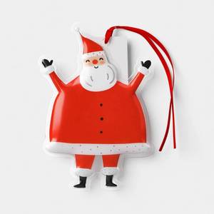 lot 3992 image: 3ct Puffy Santa Christmas Gift Topper - Wondershop
