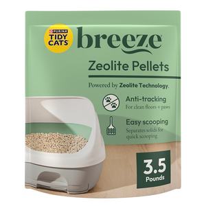 lot 4007 image: Purina Tidy Cats Breeze Unscented 99.9 Percent Dust Free  Multi Cat  Zeolite Pellet Cat Litter Refill