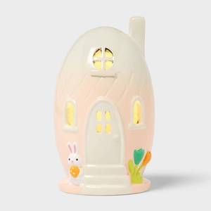 lot 4022 image: Lit Polyresin Easter Egg Shaped House Lamp - Spritz BATTERIES ARE DEAD