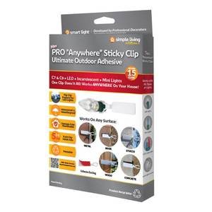 lot 4052 image: 15ct Max PRO Anywhere Sticky Clips - Simple Living Solutions
