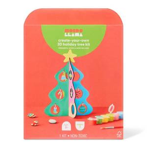 lot 4065 image: Christmas Craft 3D Tree with Ornaments Painting Activity Kit - Mondo Llama