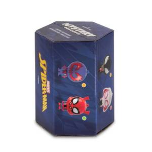lot 4113 image: 3PK Hallmark PVC Figural Marvel Spiderverse Set Mystery Ornaments
