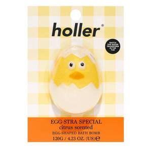lot 4119 image: Holler and Glow Bath Bomb - Chick in Egg - 4.2oz