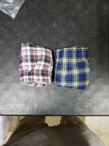 lot 4127 image: Hanes Mens Tartan Plaid Woven Boxer Shorts 2pk Size Large
