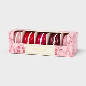 lot 4141 image: 5ct Macaron Figural Tealight Candle Set - Threshold
