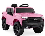 Best Choice Products 12V 2.5 MPH Licensed Chevrolet Silverado Ride On Truck Car Toy w/ Parent Remote Control - Pink - Retail: $386