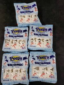 lot 5259 image: 5pk Peeps Marshmallow Snowmen  6 ct.