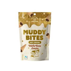 lot 5265 image: 5pk MUDDY BITES Hot Christmas Cocoa Waffle Cone Cookies Snacks - 2.33oz